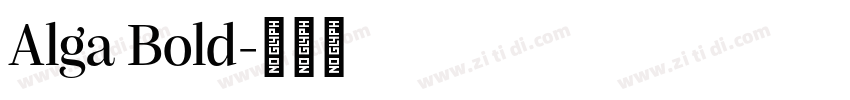 Alga Bold字体转换